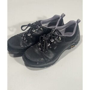 Ahnu Teva Shoes Women's Sz 10.5 Montara II Event Vibram Hiking Black Leather Low